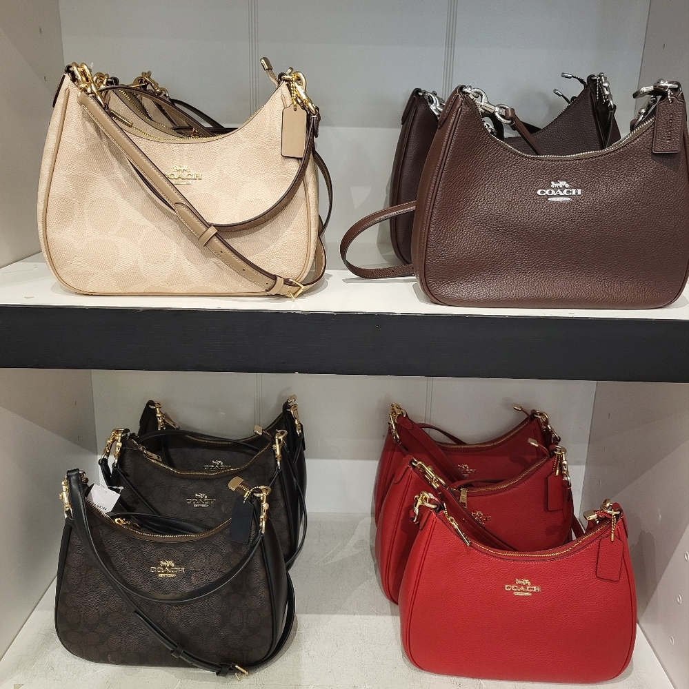NWT! Coach Teri Hobo Bag In Maple/Purple/Deep Orange/Bright Red/Bright Green & +